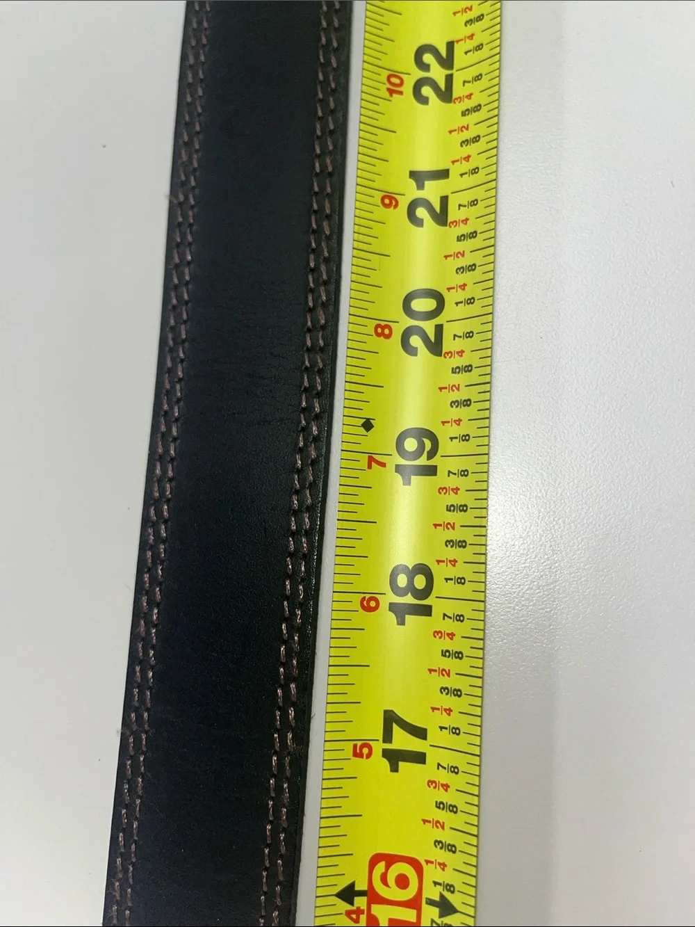 Banana Republic Deep Brown Leather Belt with Brass Buckle Size Medium